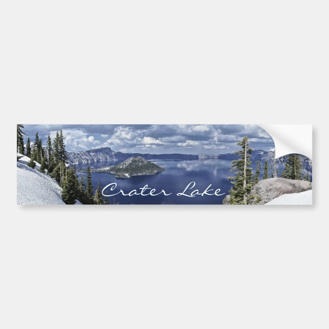 Blue Crater Lake National Park Foto Autoaufkleber (Vorne)