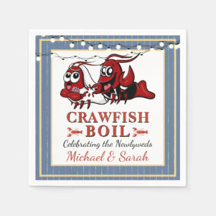 Blue Crawfish Boil Neu oder Engagement Party Serviette