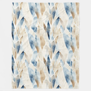 Blue Cream Sea Sand Ocean Serenity Fleecedecke