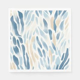 Blue Creme Abstrakt Beach Serviette