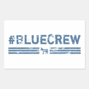 Blue Crew Rechteckiger Aufkleber