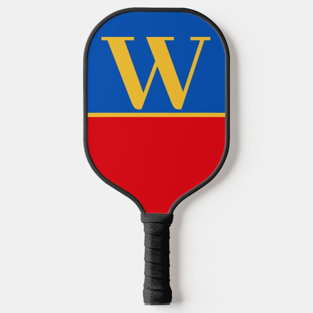 Blue Crimson College Monogram Pickleball Paddle (Vorderseite)