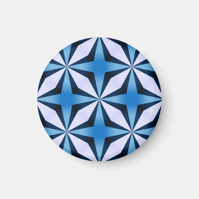 Blue Criss cross simple Magnet (Vorne)