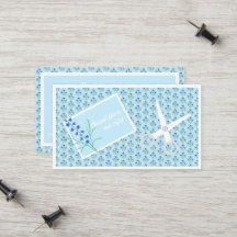 Blue Crocses Hair Stylist Business Card