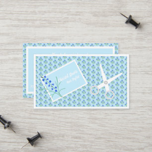 Blue Crocses Hair Stylist Business Card Telefonnummerkarte