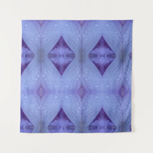 Blue Crocus Ikat Wandteppich (Vorderseite)