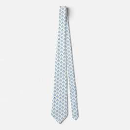Blue Crocuses White Neck Tie Krawatte