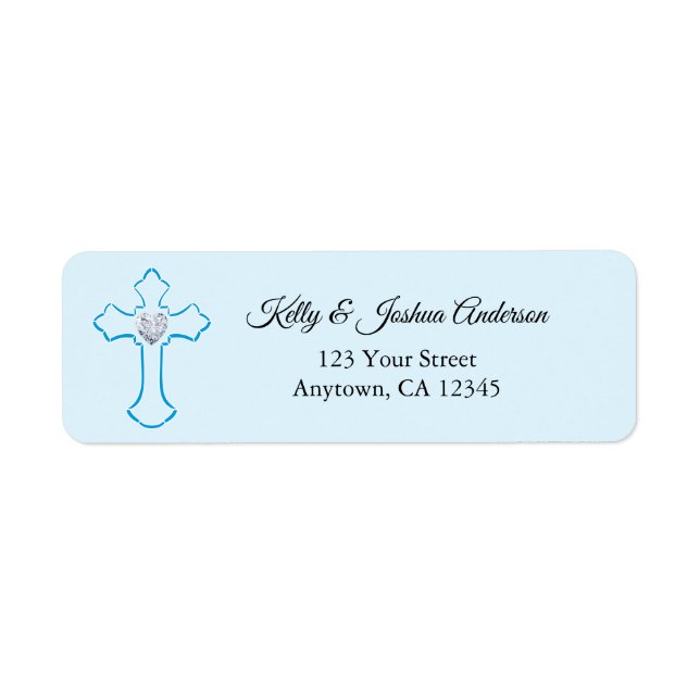 Blue Cross Baby Baptisse / Christening Address (Vorne)