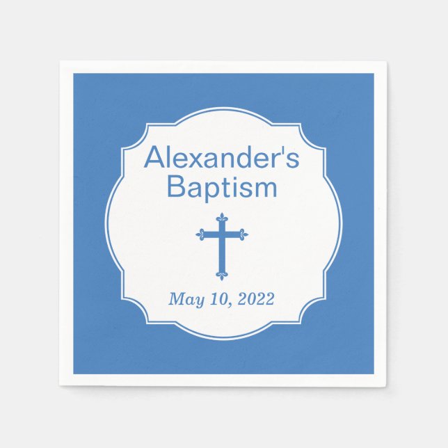Blue Cross Baby Baptisse Christening Serviette (Vorderseite)