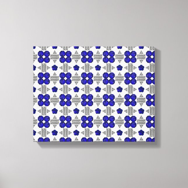 Blue Cross Motif Leinwanddruck (Vorderseite)
