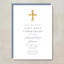 Blue Cross Religious Boy First Heilige Kommunion