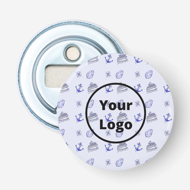 Blue cruise ship business pattern flaschenöffner (Vorderseite)