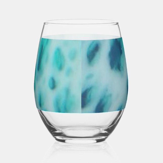 Blue Crush - Abstract Coastal Artwork  Weinglas Ohne Stiel (Rechts)