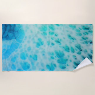 Blue Crush - Abstrakte Küstenkunst  Strandtuch