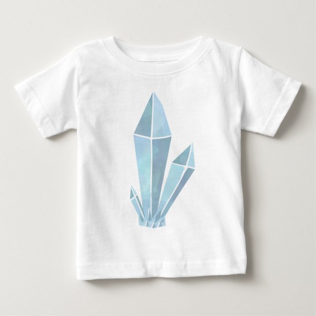 Blue Crystal Cluster One Piece Bodysuit Baby T-shirt (Vorderseite)