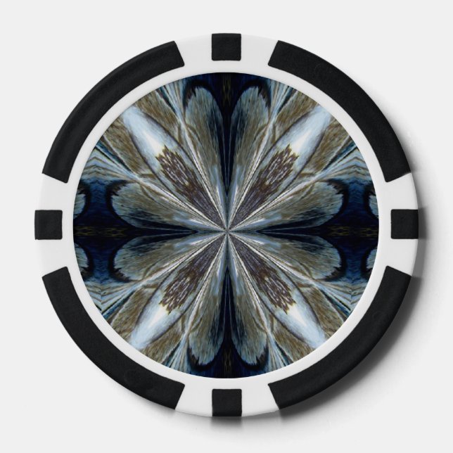 Blue Crystal ~ Poker-Chip-Set Pokerchips (Vorderseite)