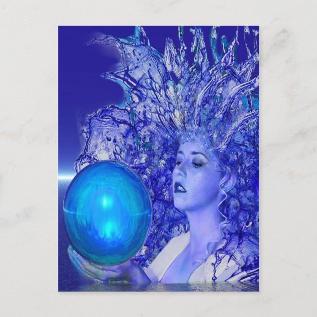 Blue Crystal Postkarte (Vorderseite)