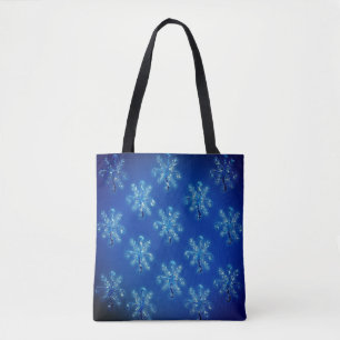 Blue Crystal Snowflakes Tasche