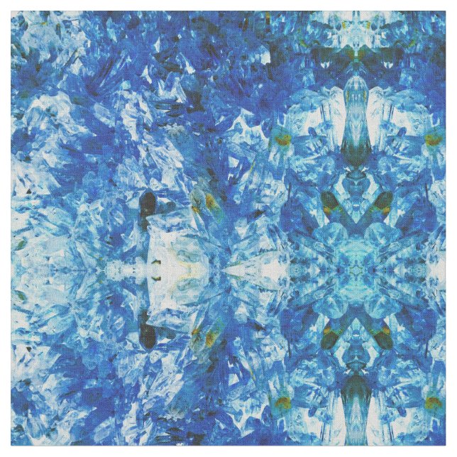 Blue Crystals Stoff (Nahaufnahme)
