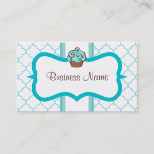 Blue Cupcake Business Card Visitenkarte