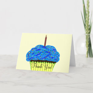 Blue Cupcake Geburtstag Vielen Dank Karten