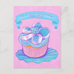 Blue Cupcake~Good Things Carte postale