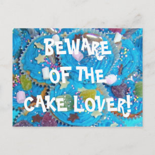 Blue Cupcakes 'cake lover' Postkarte