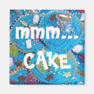 Blue Cupcakes 'mmm..Kühlschrankmagnet Magnet