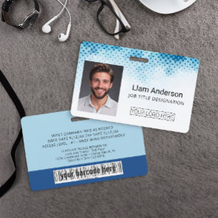 Blue Custom Employee Foto ID Abzeichen Ausweis