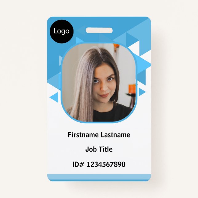 Blue Custom Employee, Personalisiert Ihre eigene I Ausweis (Vorderseite)