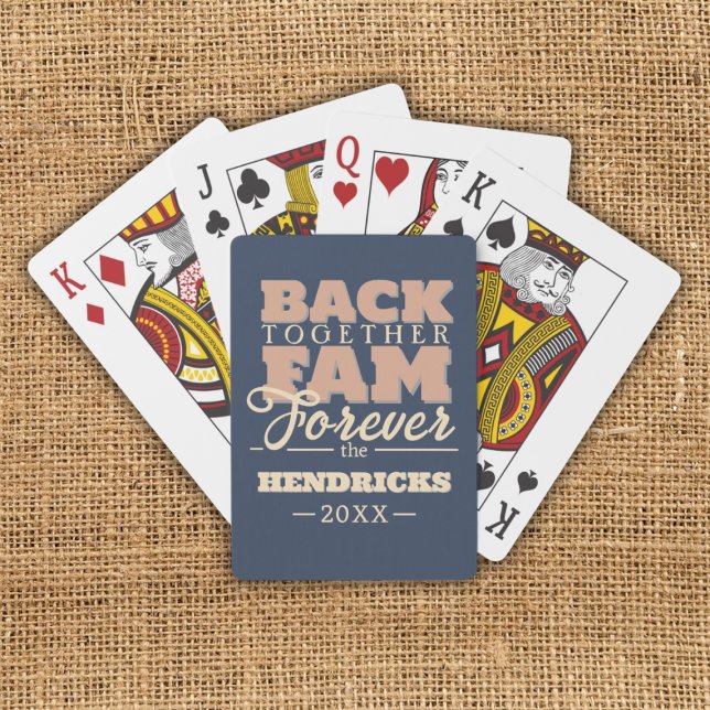 Blue, Custom Family Wiedersehen Zitat Karten spiel Spielkarten (Family Reunion Quote laying cards)