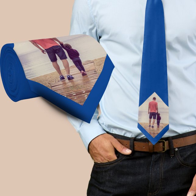 Blue Custom Foto Vater Krawatte (Von Creator hochgeladen)