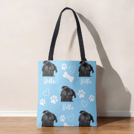 Blue Custom Liebe Paw Print Dog Lover Pet Foto Tasche