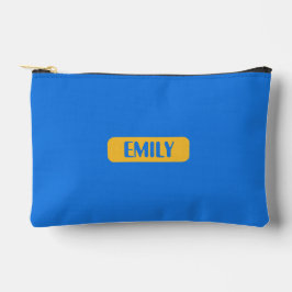 Blue Custom Name Pencil Pouch Zubehörtasche