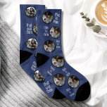 Blue Custom Photo Socks Anniversary For Him Socken<br><div class="desc">Customize this Custom Photo Socks Personalized Couples Gift design set for your next great gift idea. This design features Custom Photo Socks Personalized Couples Gift , a great personalized gift idea for a birthday gift or Christmas gift. Makes a great gift for boyfriend, new husband, husband to be, new father,...</div>