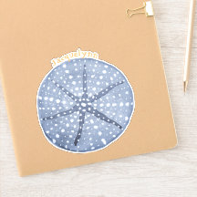 Blue Custom Sand Dollar Sticker oder Label