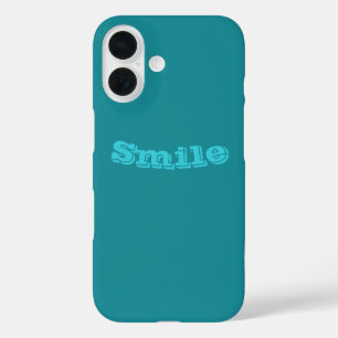 Blue Cyan Aquamarin Türkis Frühjahr Saison solide  iPhone 16 Hülle