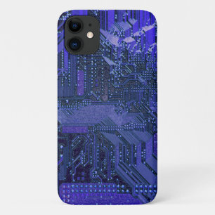 Blue Cyber Circuit Board Tech Art Electronics Case-Mate iPhone Hülle