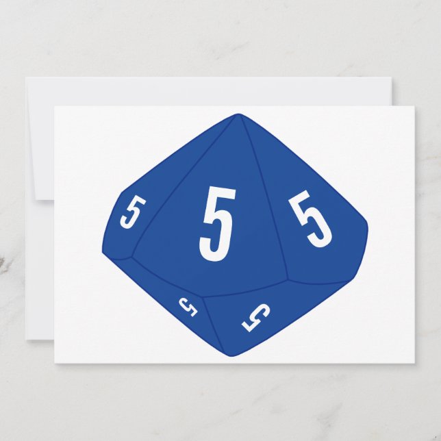Blue D10 Tischnummer Card (Vorderseite)