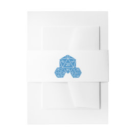 Blue D20 Dice Wedding Bly Bands Einladungsbanderole