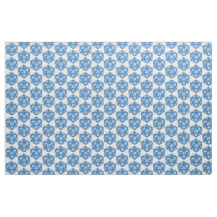 Blue D20 Fabric Stoff