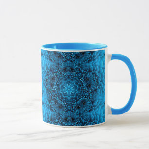 BLUE DAHLIA BLUME Abstrakt Tasse