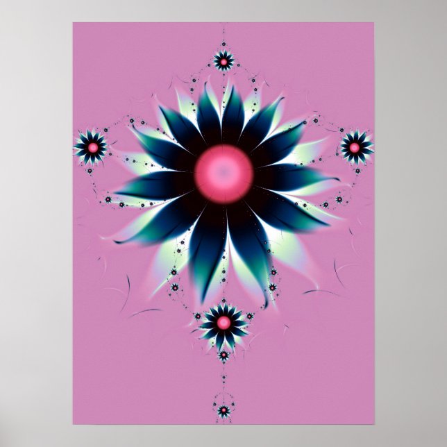 Blue Dahlia Blume Poster (Vorne)