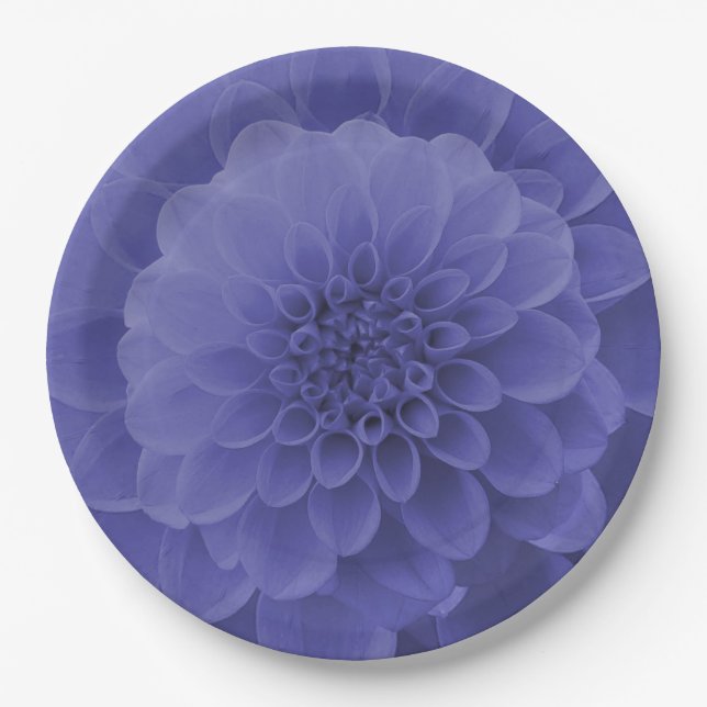 Blue Dahlia Pappteller (Vorderseite)
