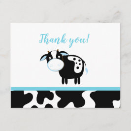 Blue Dairy Cow Baby Shower Danke für Ihre Anmerkun