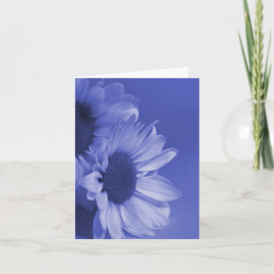 Blue Daisies Blank Floral Grußkarte Karte