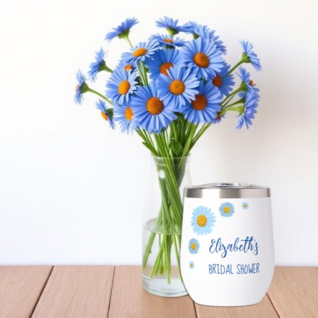 Blue Daisies Floral Brautparty (Von Creator hochgeladen)