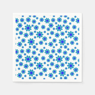 Blue Daisies   Floral Repetierendes Muster Serviette