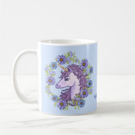Blue Daisies Unicorn Kaffeetasse