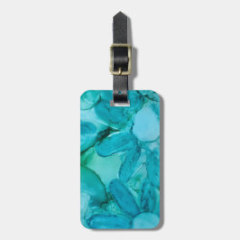 "Blue Daisy" - Akryllische Gepäckmarke Gepäckanhänger